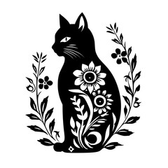 cat svg bundle, cat floral svg, car lover svg, animal svg bundle, domestic pet svg, cat mom svg, cat bundle svg, cat mama svg, cat printable svg, flower svg, plant svg, floral svg, silhouette cat, cat