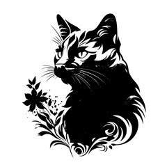 cat svg bundle, cat floral svg, car lover svg, animal svg bundle, domestic pet svg, cat mom svg, cat bundle svg, cat mama svg, cat printable svg, flower svg, plant svg, floral svg, silhouette cat, cat