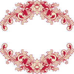 Vintage ornament frame for wedding vector illustration 