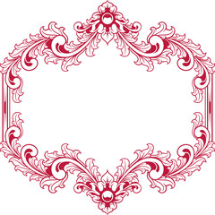 Vintage ornament frame for wedding vector illustration 