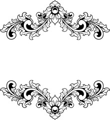 Vintage ornament frame for wedding vector illustration 