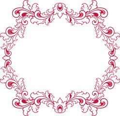 Vintage ornament frame for wedding vector illustration 
