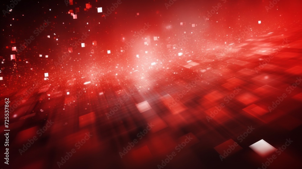 Canvas Prints futuristic red bokeh: abstract technology background for creative designs