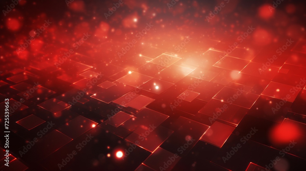 Canvas Prints futuristic red bokeh: abstract technology background for creative designs