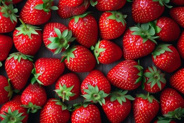 Vibrant And Sweet Strawberries, Freshly Picked And Ready To Be Enjoyed. Сoncept Delicious Strawberry Recipes, Juicy Summer Fruits, Strawberry Farm Adventures, Sweet Treats With Strawberries