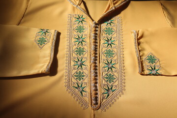 Moroccan jellaba Embroidery Details. women clothing.