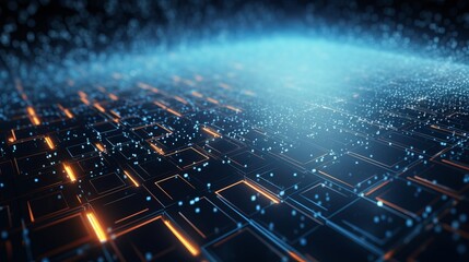 Abstract tech background: ai concept with big data visualization, science theme