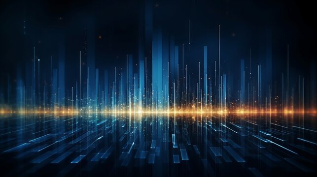 Abstract tech background: ai concept with big data visualization, science theme - Powered by Adobe