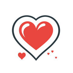 heart with a heart st valentines saint valentines vector illustration
