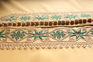Moroccan jellaba Embroidery Details. women clothing.