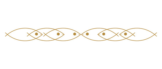 Vintage Gold Chain Border. Can be used as a Text Divider.