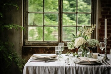 table setting from a window picture images