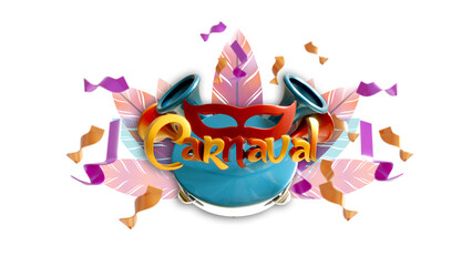 Selo 3d de carnaval