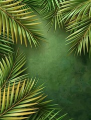 Palm Sunday Poster design, realistic, HD, copy space - generative ai