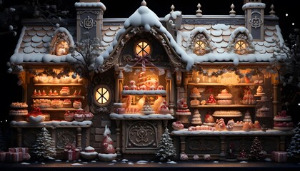Christmas and New Year decoration in the form of a gingerbread house