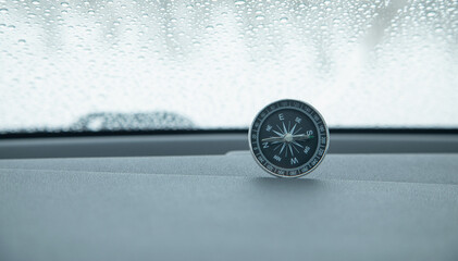 Compass inside the car.