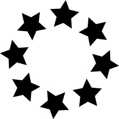 Circle made out of stars. Infographic
