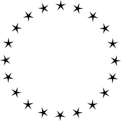 Circle made out of stars. Infographic