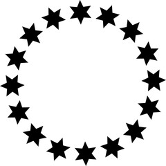 Circle made out of stars. Infographic