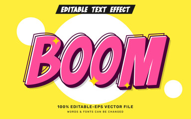 Boom Comic editable text effect template