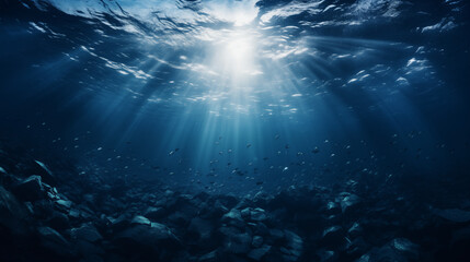 Fototapeta na wymiar Submarine Daylight: Serenity Beneath Waves
