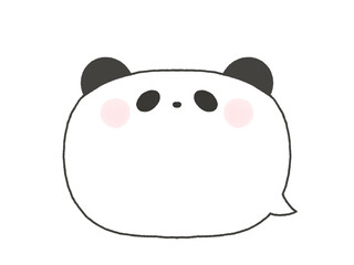 かわいい　パンダの吹き出し