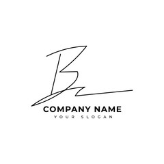 Bc Initial signature logo vector design