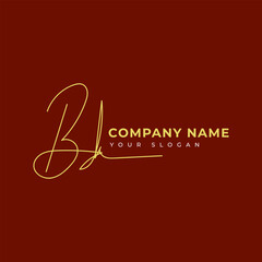 Bd Initial signature logo vector design