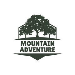 Obraz premium Tree logo design. Pine forest logo vector illustration