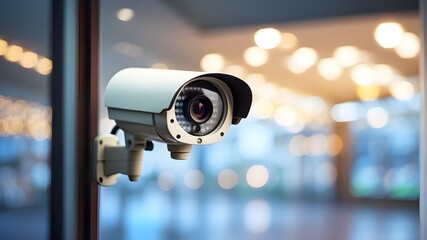 security camera on a wall, cctv Generated AI