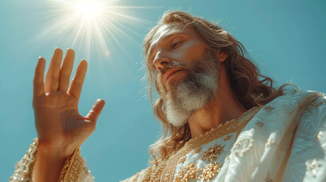 Jesus Christ the King of Glory, Lord Almighty. Christian religious photo for church publications