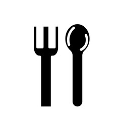 spoon and fork solid line