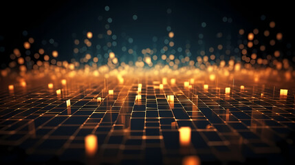 Digital technology blue rhythm wavy lines abstract graphic poster web page ppt background