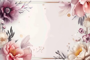 Beautifully decorative floral themed wallpaper with a beautiful mix of pink colors generative ai