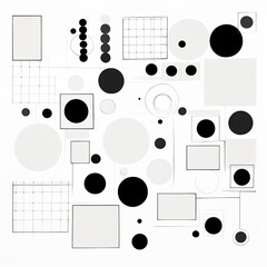 abstract background with circles and squares