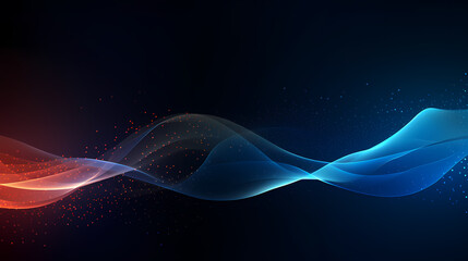 Digital technology blue rhythm wavy lines abstract graphic poster web page ppt background