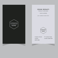 Double-sided creative business card template. Portrait and landscape orientation. Horizontal and vertical layout. Vector illustratio