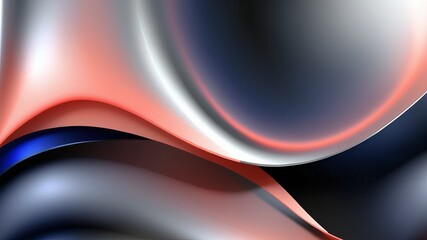 Abstract Colorful Background with Flowing Red, Blue, and White Curves Creating a Dynamic and Modern Artistic Design