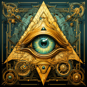 Eye of Providence, the All-seeing eye of God, famous symbol of the Masons and Illuminati.