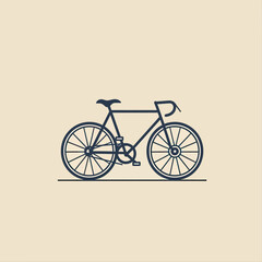 Fototapeta na wymiar bicycle minimalist logo