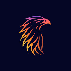 Obraz premium Eagle Head Logo Lines