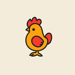 Simple Lines Logo Chick