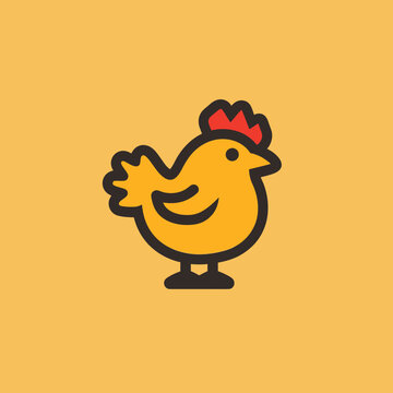 Simple Lines Logo Chick