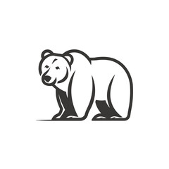Fototapeta premium Bear Lines Logo