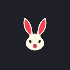 Obraz premium Rabbit Bunny Minimalist Logo