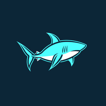 Shark logo Minimalist