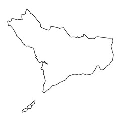 Western Area Rural District map, administrative division of Sierra Leone. Vector illustration.