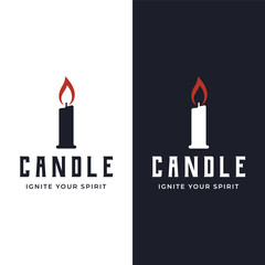 Simple candle flame logo template design with a creative and modern concept.