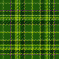 Scottish plaid seamless pattern with purple upon green - 725572845