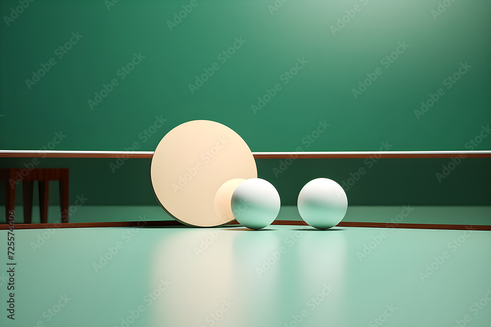Poster 3d geometric shapes. realistic render design. abstract colored minimalistic composition. generate ai